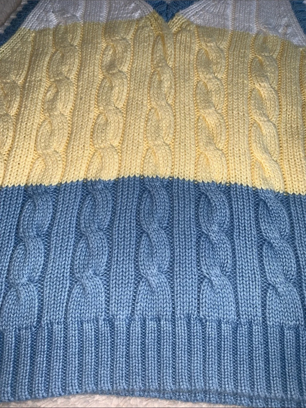 Children’s Place Blue & Yellow Sweater Vest 24M EUC